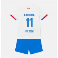 Dětský Fotbalový dres Barcelona Raphinha Belloli #11 2023-24 Venkovní Krátký Rukáv (+ trenýrky)